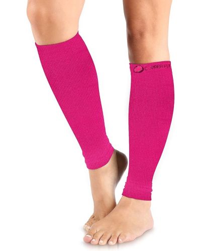 Підтримуючі компресійні гетри Copper Fit Calf Compression Sleeves, облягаючі гольфи з фіксацією литок, Бандаж для підтримки гомілки рожеві