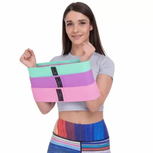 Тканинні еластичні фітнес гумки Luting Hip Resistance Bands 3 шт + мішечок для пілатесу, набір гумок для фітнесу еластична стрічка еспандер для пілатесу