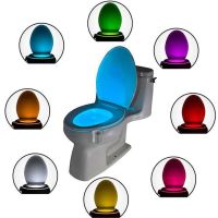 Автономна кольорова LED підсвічування Light Bowl Toilet Led для унітазу з датчиком руху і світла 8 кольорів, Світлодіодний світильник в унітаз Білий