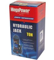 Автомобильный гидравлический домкрат MegaPower M-91004 бутылочного типа до 10 тонн, Одноштоковый домкрат столбик 230-460 мм до 10000 кг для машины