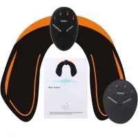 Міостимулятор для сідниць і стегон EMS Hips Trainer вібраційний імпульсний тренажер від целюліту, масажер для тренування пружності м'язів з пультом