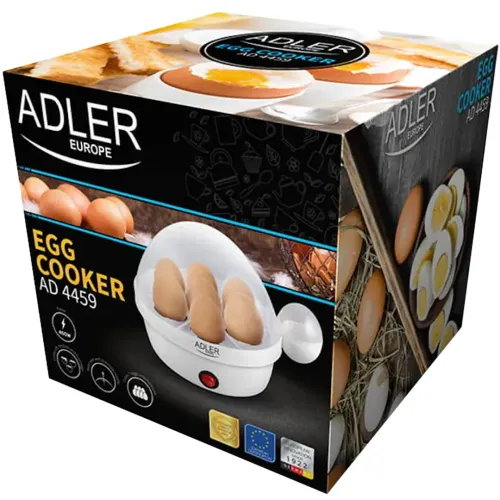 Электрическая яйцеварка для приготовления 7 яиц на пару Adler AD-4459 360W, Мини аппарат пароварка для варки яиц 360Вт с автовыключением от сети