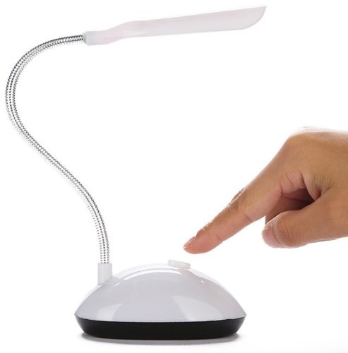 Настольная светодиодная гибкая лампа LED Desk Light X-7188 на батарейках, Беспроводной настольный мини светильник с механическим выключателем BL-7188