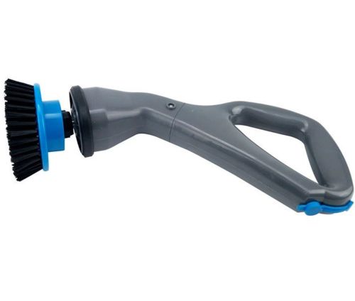 Беспроводная щетка для уборки Hurricane Muscle Scrubber 4 насадкия, Аккумуляторная чистящая щётка от USB с насадками для чистки поверхностей Серая