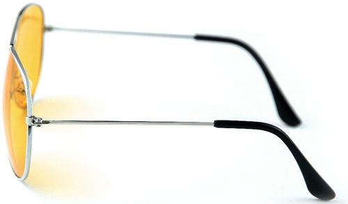 Водійські окуляри нічного бачення для водіння вночі Night View NV Glasses, Жовті поляризаційні антиблікові авіатори антифари з захистом для очей