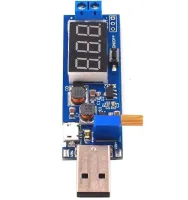 Універсальний понижуючий підвищуючий перетворювач USB WX - 6423 DC-DC 3.5-12V 1.2-24V Модуль перетворення напруги 3.5-12В 1.2 - 24В з вольтметром