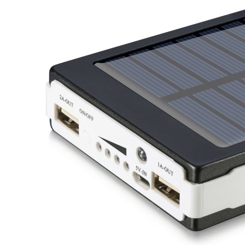 Портативное зарядное Power Bank Solar 90000 mAh c Led фонариком УМБ Metal Черный на солнечной батарее Павербанк, внешний аккумулятор, PowerBank 