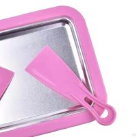Ручний апарат для приготування морозива Ice Cream Maker Instant, Морожениця Роликова тарілка з 2 лопатками для морозива ручної роботи