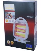 Настільний інфрачервоний обігрівач Crownberg CB-7745 800W 2 режими нагріву, підлоговий кварцовий електрообігрівач CB7745 800 Вт від мережі Білий