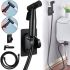 Ручний набір для біде Handheld bidet Sprayer Set AA6 - 14 Чорний змішувач лійка зі шлангом і кронштейном з нержавіючої сталі для гігієнічного душу