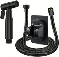 Ручной набор для биде Handheld Bidet Sprayer Set AA6-14 Черный смеситель лейка со шлангом и кронштейном из нержавеющей стали для гигиенического душа