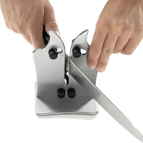 Точилка для кухонних ножів Bavarian Edge Knife Sharpener 12х16. 5 см багатофункціональна Механічна настільна ножеточка полірування зі сталі на кухню