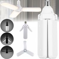 Світлодіодна складна лампа Fan Blade Led 45W з цоколем E27 акумуляторний розкладний потрійний ліхтар трансформер на три лопаті 220v Холодний білий