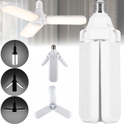 Світлодіодна складна лампа Fan Blade Led 45W з цоколем E27 акумуляторний розкладний потрійний ліхтар трансформер на три лопаті 220v Холодний білий