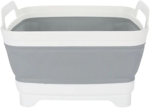 Складная корзина-раковина со сливом Folding Cup переносная мойка раковина с пробкой и ручками, пластиковая корзина для овощей и фруктов в раковину