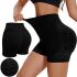Женские бесшовные шорты Lifting Yoga Shorts XZY8855 утягивающие спортивные велосипедки с высокой талией и эффектом пуш ап для фитнеса Черные S-XXL