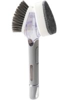 Двухсторонняя щетка с дозатором для мытья посуды Dish Wand Scrub Brush 2 в 1 MAG-582 кухонная губка с насадками, ручкой и емкостью для моющего NGB7