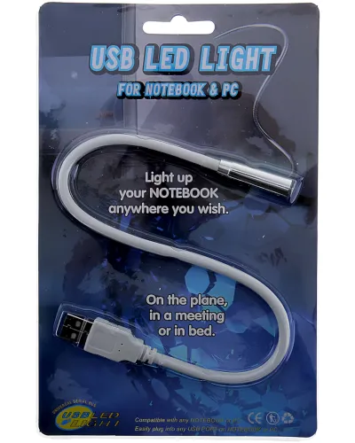 Гнучка лампа USB LED Light 35 см для підсвічування клавіатури ноутбука , портативне металеве підсвічування на гнучкій ніжці для повербанка