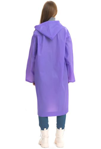 Багаторазовий дощовик з капюшоном EVA Raincoat TY876 120 см універсальний вітрозахисний плащ на кнопках з довгим рукавом від дощу і вітру AND-74