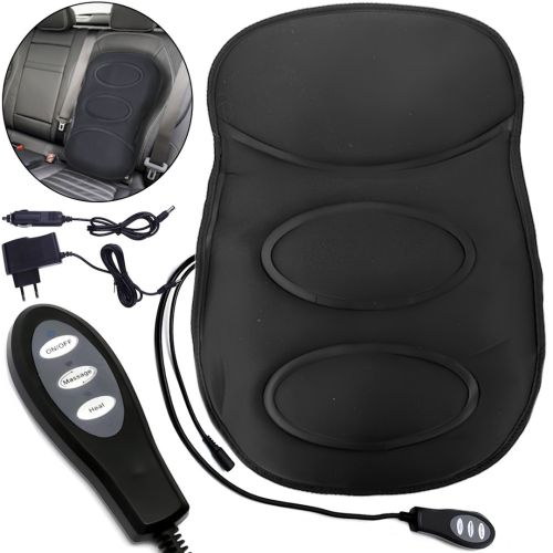 Масажна накидка для автомобіля Robotic Cushion Massage HL-802 вібраційна подушка масажер для спини і попереку з підігрівом на сидінні авто ly57