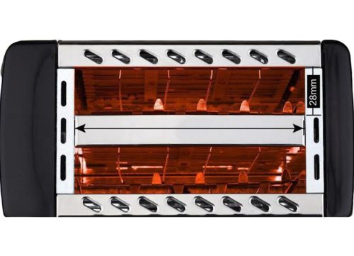 Кухонний дзеркальний тостер Crownberg CB-1106 750W на 2 тосту хліба з регулюванням температури і кнопкою стоп, Електротостер ВН-002B зі знімним піддоном Сріблястий
