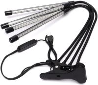 Светодиодная гибкая фитолампа Grow Light на 4 ветки для выращивания комнатных растений, светильник на 4 лампы роста рассады Полный спектр USB с таймером