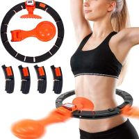 Масажний обруч тренажер Intelligent Hula Hoop 7803 хулахуп для схуднення живота боків з регульованою довжиною і автоматичним підрахунком Black-orange