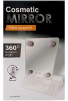 Настільне дзеркало органайзер для макіяжу Cosmetic Mirror 360 CY020-036 сенсорне для косметики з LED підсвічуванням на підставці MAG - 714 Hh073-1 Біле