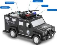 Дитяча скарбничка сейф у вигляді машинки G63 купюроприймач, банкомат, електронна поліцейська машинка для грошей з кодовим замком і відбитком пальця