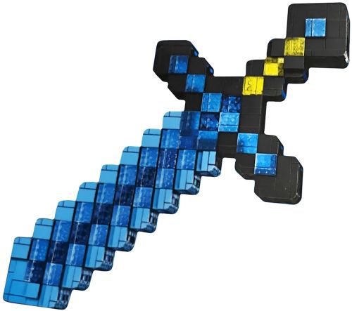 Дитячий конструктор Minecraft My World 6071 на 1441 LED деталей, світловий алмазний меч з підсвічуванням і фігурками Стів і Скелет Майнкрафт від 6 років