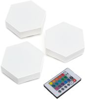 Модульна RGB підсвічування нічник стільники 3 шт в шафу Led Light 359 Lamp бездротовий шестигранний сенсорний світильник з пультом управління