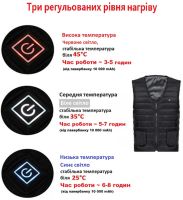 Електричний терможилет з підігрівом hoson Heated Vest універсальна жилетка з 3 режимами регулювання температури для зігрівання рук і спини від USB