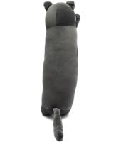 Мягкая плюшевая игрушка-подушка Кот Батон 90 см Dark Grey детская подушка обнимашка котик, игрушечный длинный антистресс кот-батон Темно серый