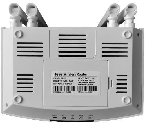 Бездротовий LTE маршрутизатор Dual Function B828 4G/5G 300 Мбіт/с зі слотом для SIM карти, акумуляторний Wi-Fi роутер до 300Mb/s 4 зовнішні антени