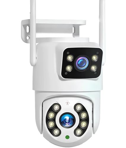 Беспроводная уличная IP камера видеонаблюдения Wifi Smart Camera Q13 6Мп поворотная двойная видеокамера с ночной съемкой и удаленным доступом Rias