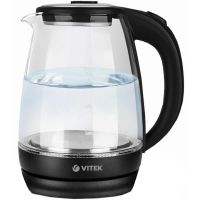 Електрочайник Bitek BT - 3110 на 1.8 л дисковий скляний електричний чайник з LED підсвічуванням, індикатором роботи і автовідключенням Бітек 2400W