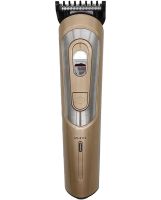 Бездротова чоловіча машинка для стрижки волосся GEMEI GM-6112 ручний акумуляторний тример для догляду за бородою зі змінними насадками Geemy GM-6112 