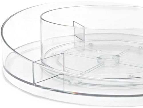 Обертовий органайзер для зберігання косметики Rotating Storage Rack JN - 689 настільний контейнер, акрилова підставка на один ярус AND440
