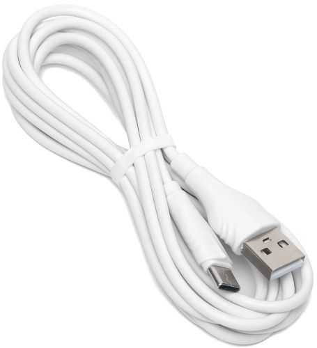 Кабель для зарядного пристрою Borofone BX18 USB Type-C 3A 1м для зарядки і передачі даних телефону, зарядка шнур 100 см для смартфона Білий
