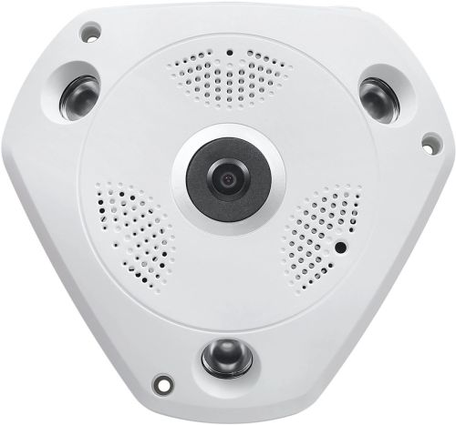 Стельова IP камера відеоспостереження VR Camera V300 360° бездротова панорамна відеокамера на стелю з ІЧ підсвічуванням і мікрофоном Wi-Fi VRCam