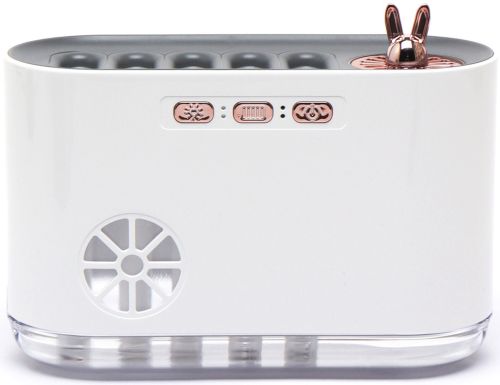 Зволожувач повітря нічник Aroma Humidifier LA-0649 700 мл ультразвуковий настільний очищувач, аромадифузор з RGB LED підсвічуванням USB Білий