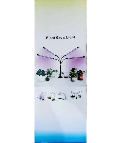 Светодиодная гибкая фитолампа Plant Grow Light L-3 на 3 ветки, лампа для выращивания комнатных растений и рассады Полный спектр USB с таймером
