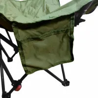 Розкладне крісло-шезлонг Lesko DL-274 Green до 120 кг для кемпінгу, 160×55×60 см, складаний туристичний лежак, розкладка у чохлі, зелений, Ranger