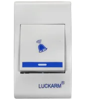 Дверной звонок Luckarm Intelligent D9688 беспроводная кнопка на батарейках, передатчик сигнала и приемник на 32 мелодий для входной двери до 150 м