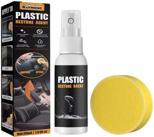Спрей для полировки пластика авто Plastic Restore AND-95 30 мл средство для восстановления пластиковых деталей, бамперов, молдингов автомобиля