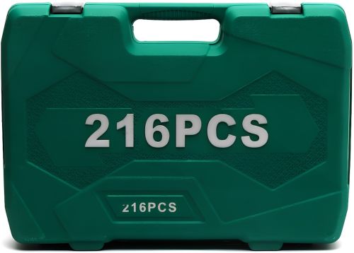Набір інструментів в кейсі New Tools на 216 предметів, автомобільний ручний комплект автоінструментів головок біт ключів для машини у валізі Ultra
