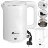 Електрочайник Domotec MS-5028 на 1.8 л настільний дисковий електричний чайник Domotec 1500W з індикатором роботи та автовідключенням від мережі Білий