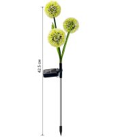 Садовый декоративный фонарь Одуванчики LED Flower Solar Light AD-2302 42.5 см 2 штуки уличный светильник на солнечной батарее Теплый белый