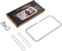 Косметичне дзеркало в салон автомобіля LED Light Mirror m538 3 режими, акумуляторне підвісне дзеркало з підсвічуванням на сонцезахисний козирок 