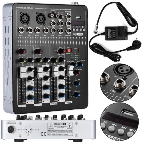 Професійний мікшерний пульт Yamaha Mixer BT4000 2ch BT 4-канальний Активний Аудіомікшер з вбудованим підсилювачем і Bluetooth MX-4000bt Чорний